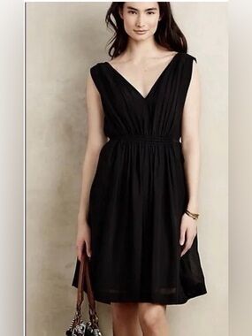 NWT Anthropologie black nwt little black dress HD in Paris size 0 (fits 0-4)